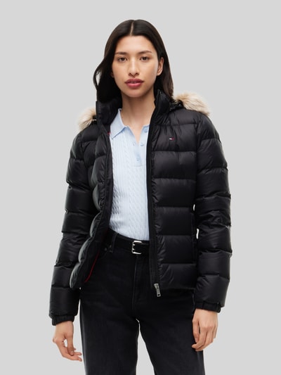 Tommy Jeans Slim Fit Daunenjacke mit abnehmbarer Kapuze Black 4
