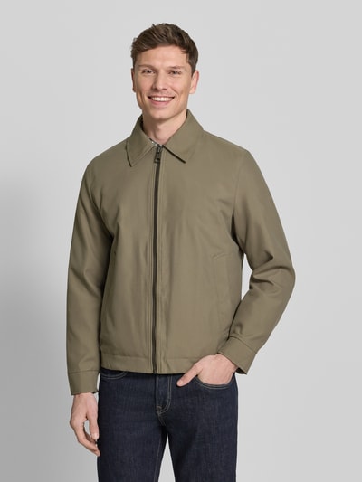 Strellson Kurtka bluzonowa w kroju regular fit z kołnierzem wykładanym model 'LIGHT 2.0' Oliwkowy 4