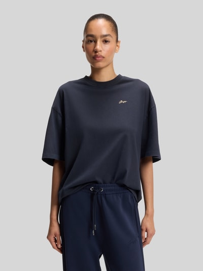 BOSS Orange relaxed fit T-shirt van puur katoen model 'C_EBOYS_3' Marineblauw - 4