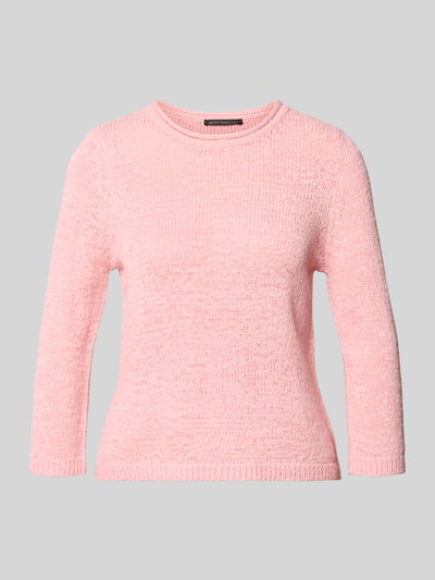 Produktfoto, Strickpullover mit Rundhalsausschnitt und 3/4-Arm von Betty Barclay, rosa, Regular Fit, gerippte Ärmelabschlüsse, glatte Textur