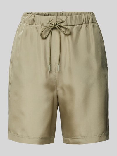 Marella Regular Fit Seidenshorts mit Gesäßtaschen Modell 'BORBONA' Khaki 1