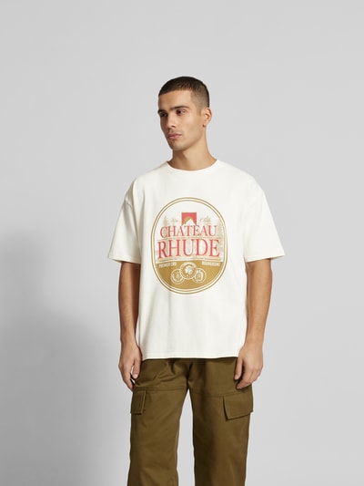 RHUDE T-Shirt mit Label-Print Offwhite 4