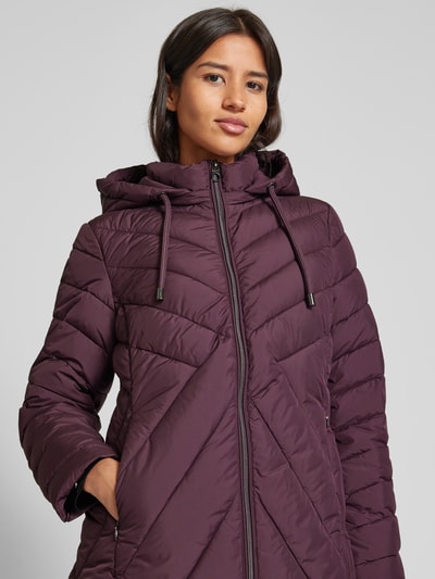 Christian Berg Woman Selection Gewatteerd jack met ritssluiting Aubergine - 3