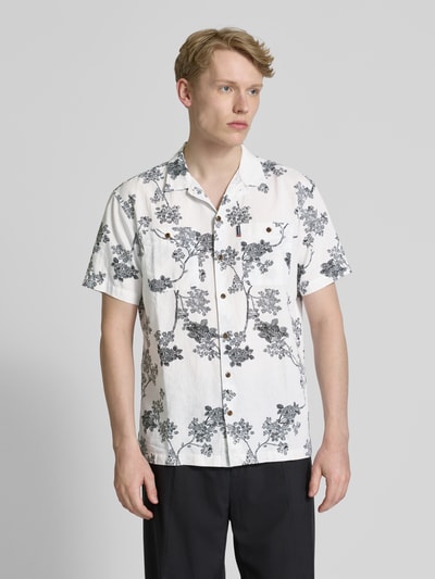 Superdry Regular Fit Freizeithemd aus Baumwoll-Leinen-Mix Weiss 4