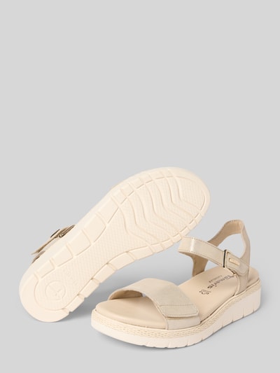 Tamaris Ledersandalette mit Klettverschluss Gold 4