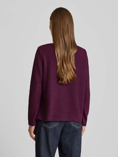 Tom Tailor Regular Fit Sweatshirt mit Viskose-Anteil Bordeaux 5