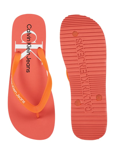 Calvin Klein Jeans Teenslippers met merkopschrift Rood - 4