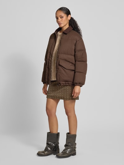 Jake*s Casual Minirok met siersteentjes Leem - 1