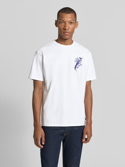 Scotch & Soda Oversized T-Shirt mit Logo-Stitching Weiss 4