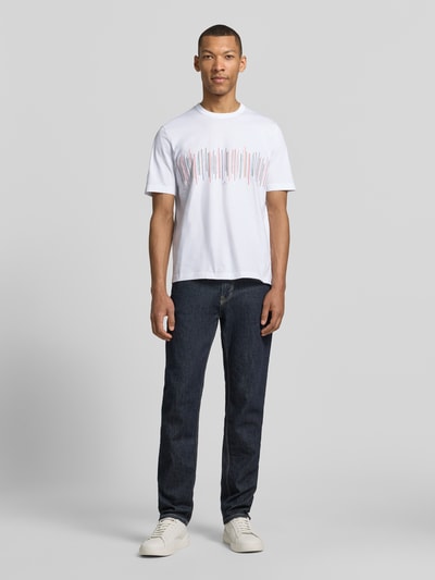 Paul Smith T-Shirt mit Rundhalsausschnitt und Motiv-Print Weiss 1