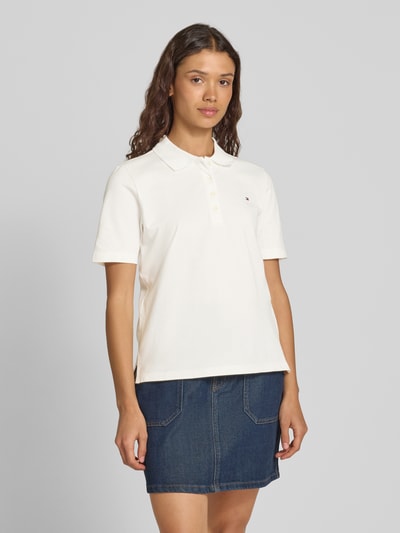 Tommy Hilfiger Regular fit poloshirt met logostitching, model '1985' Ecru - 4