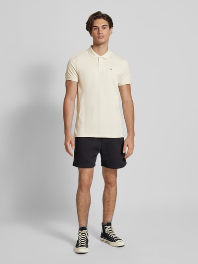 Tommy Jeans Slim fit poloshirt met logostitching Beige - 1