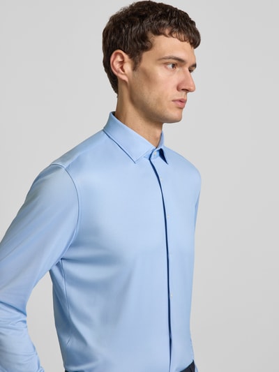 Jake*s Slim Fit Business-Hemd mit Kentkragen Bleu 3