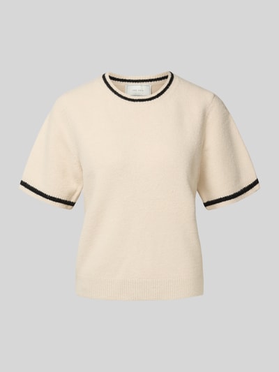 Neo Noir Bluzka z dzianiny z okrągłym dekoltem model ‘MAWINA’ Beżowy 2