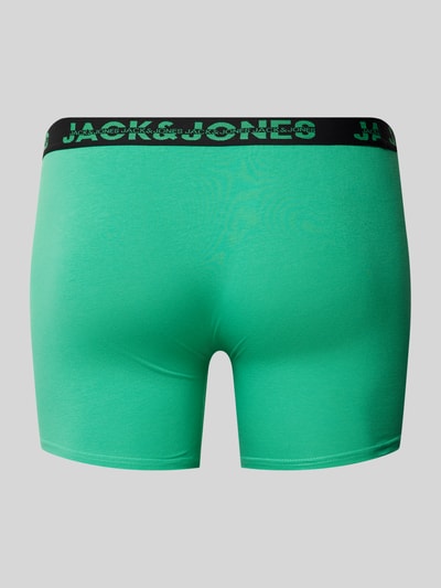 Jack & Jones Plus PLUS SIZE Trunks mit elastischem Label-Bund im 5er-Pack Gruen 3