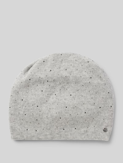 CAPELLI NEW YORK Beanie mit Label-Detail Hellgrau Melange 1