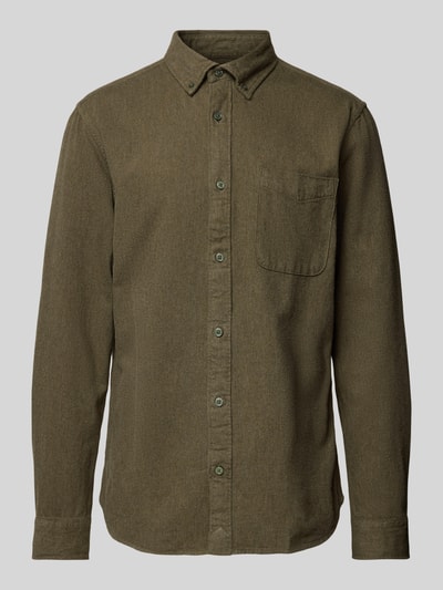 Jack & Jones Premium Freizeithemd mit Button-Down-Kragen Modell 'BROOK' Oliv 1