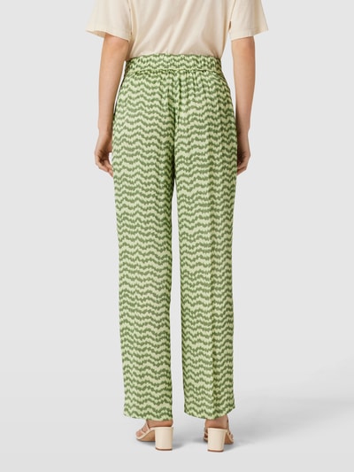 Cinque Stoffen broek met all-over motief, model 'SLEEPO' Groen - 5