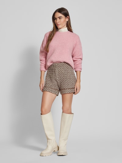 Marc Cain Wide Leg Shorts in Bouclé-Optik Mittelbraun 1