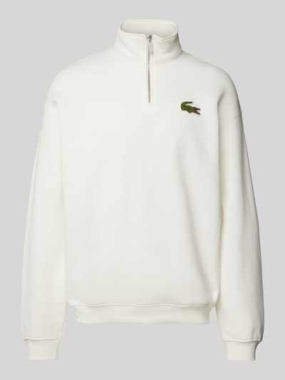 Lacoste Sweatshirt mit Logo-Badge Weiss 1