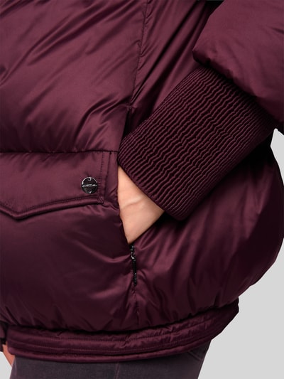 Marc Cain Gewatteerd jack met afneembare bontkraag Bordeaux - 6