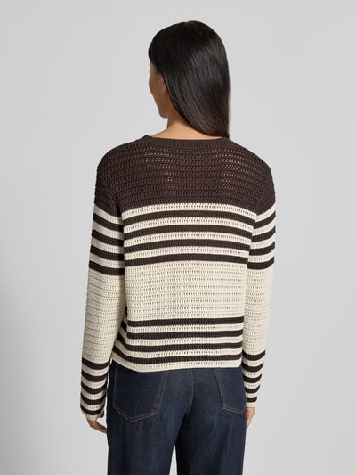 Brax Relaxed Fit Pullover aus reiner Baumwolle Modell 'LESLEY' Dunkelbraun 5
