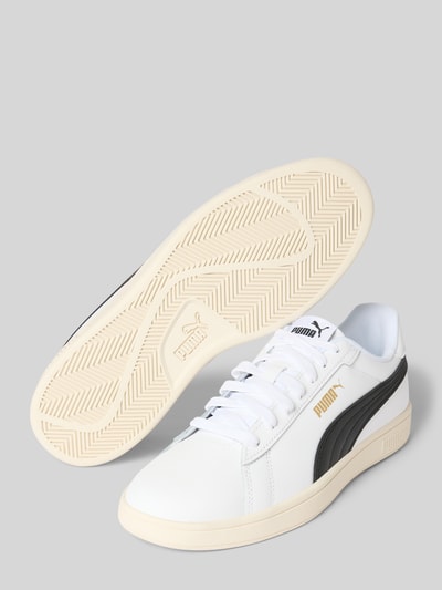 PUMA Sneaker aus Leder mit Schnürung Modell 'Smash 3.0' Weiss 4