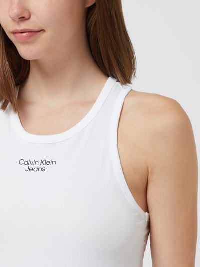 Calvin Klein Jeans Top z tyłem o kroju bokserki  Biały 3