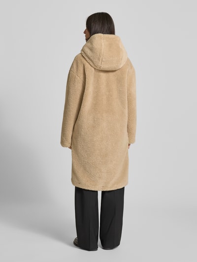Gil Bret Fleecemantel mit Kapuze und Knopfleiste Sand 5
