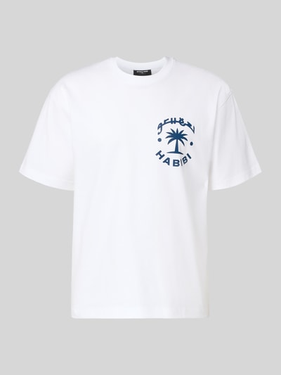 Produktfoto, Regular Fit T-Shirt aus reiner Baumwolle Modell 'KARAN' von Strellson, efekt: jednolity kolor, napis z motywem, okrągły dekolt, krótki rękaw, męski t-shirt