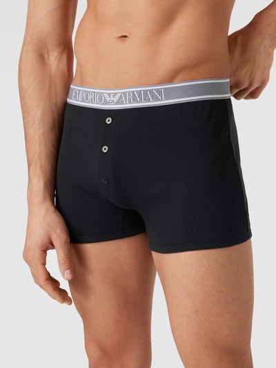 Emporio Armani Pants mit Feinripp Black 3