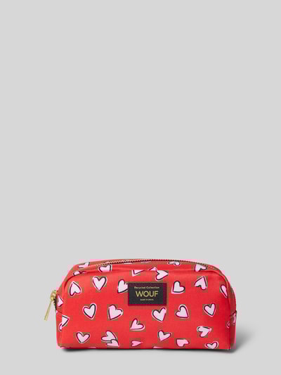 WOUF Kosmetiktasche mit Label-Badge Modell 'Crush' Rot 1