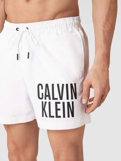 Calvin Klein Underwear Spodenki kąpielowe z nadrukiem z logo Biały 3