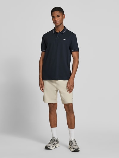 BOSS Green Regular Fit Poloshirt aus Baumwoll-Mix Modell 'PL_Member' Marine 1