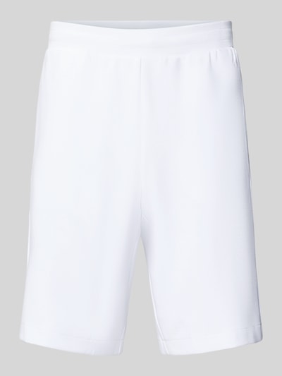 Produktfoto, Shorts mit elastischem Bund von EA7 Emporio Armani aus weißem Baumwoll-Mix, Regular Fit, glatte Textur, elastischer Bund, Größe M