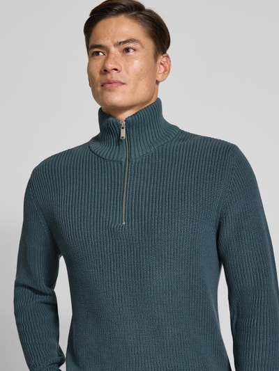 MCNEAL Strickpullover mit Troyer-Kragen Anthrazit 3