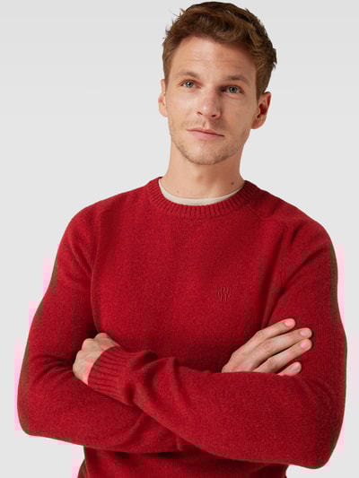 MCNEAL Strickpullover aus Lammwolle Kirschrot meliert 3