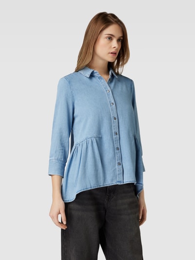 Only Bluzka jeansowa z rękawem o dł. 3/4 model ‘MARY’ Jeansowy niebieski 4