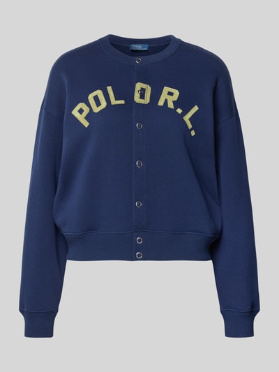 Produktfoto, Sweatjacke mit Label-Print und Knopfleiste van Polo Ralph Lauren van katoenmix in relaxed fit met labelprint en ronde hals