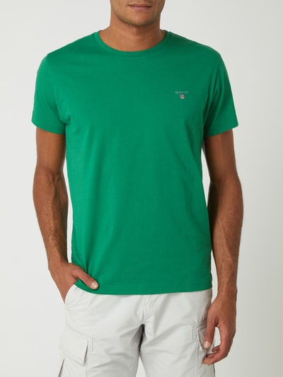 Gant Regular fit T-shirt van katoen  Groen - 4