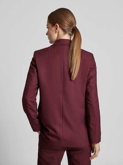 Jake*s Collection Relaxed Fit Blazer mit Knopfleiste Bordeaux 5