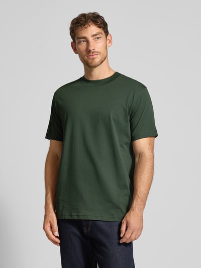 SELECTED HOMME Regular fit T-shirt van puur katoen, model 'COLMAN' Donkergroen - 4