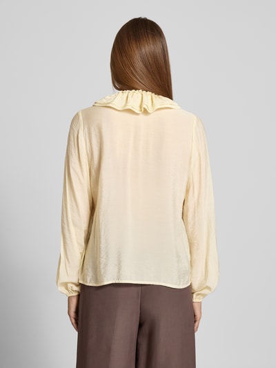 Jake*s Collection Blusenshirt mit V-Ausschnitt Ecru 5