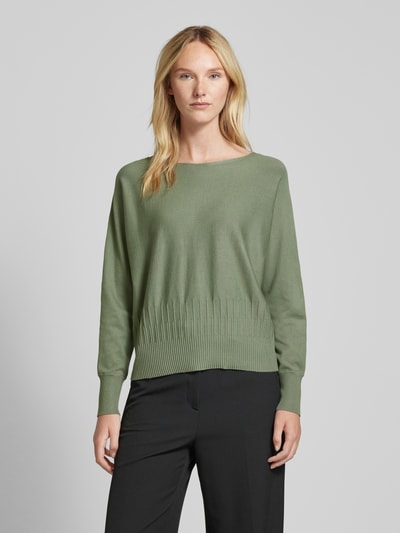 s.Oliver BLACK LABEL Regular fit gebreide pullover met breipatroon Groen - 4