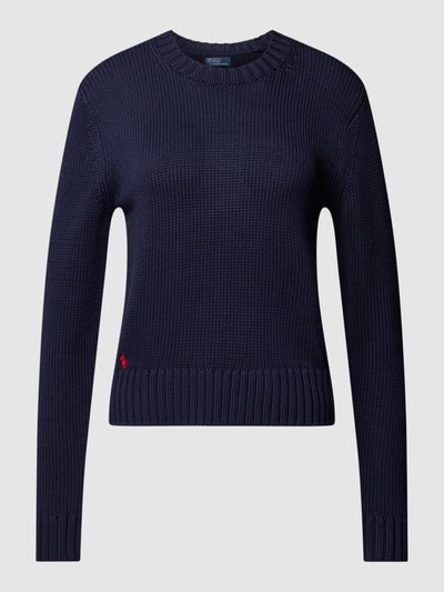 Polo Ralph Lauren Sweter z dzianiny z wyhaftowanym logo Granatowy 2