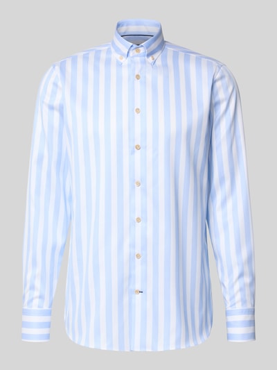 OLYMP SIGNATURE SLIM FIT Slim fit vrijetijdsoverhemd met button-downkraag, model 'Sergio' Bleu - 2