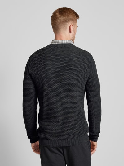 SELECTED HOMME Strickpullover mit Rundhalsausschnitt Modell 'NEWVINCEBUBBL' Marine 5