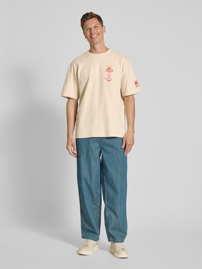 DEUS EX MACHINA T-shirt z nadrukiem z logo Złamany biały 1