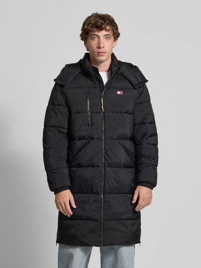 Tommy Jeans Regular Fit Steppmantel mit Label Stitching Modell 'VAIL' Black 4