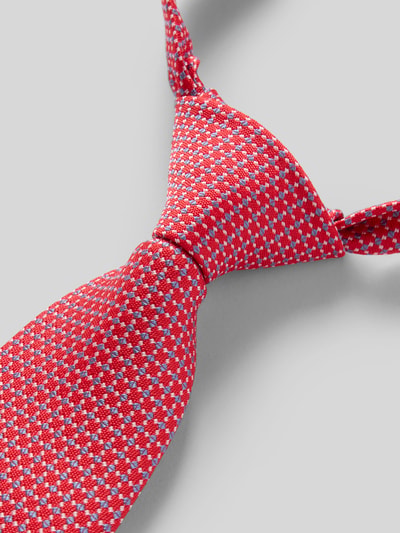 Produktfoto, Krawatte mit Klettverschluss von G.O.L., rot mit Allover Stitching, spitz zulaufend, vorgeformter Knoten, 7 cm Breite bei Größe 1